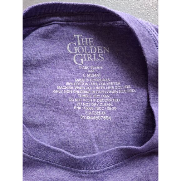 Golden Girls I Love Miami Graphic T-Shirt L Purple Nostalgia Television 90s - Picture 3 of 5